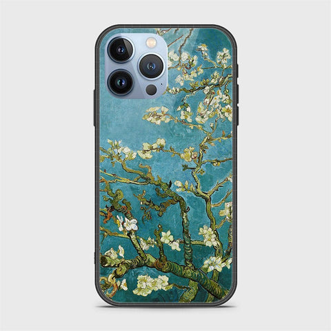 iPhone 14 Pro Cover- Floral Series 2 - HQ Ultra Shine Premium Infinity Glass Soft Silicon Borders Case