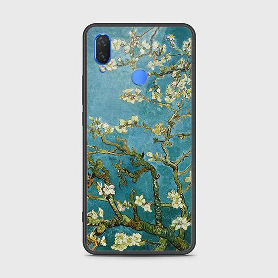 Huawei Y7 (2019) Cover - Floral Series 2 - HQ Ultra Shine Premium Infinity Glass Soft Silicon Borders Case