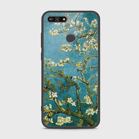 Huawei Y6 Prime 2018 Cover - Floral Series 2 - HQ Ultra Shine Premium Infinity Glass Soft Silicon Borders Case