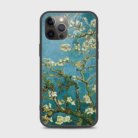 iPhone 12 Pro Cover - Floral Series 2 - HQ Ultra Shine Premium Infinity Glass Soft Silicon Borders Case