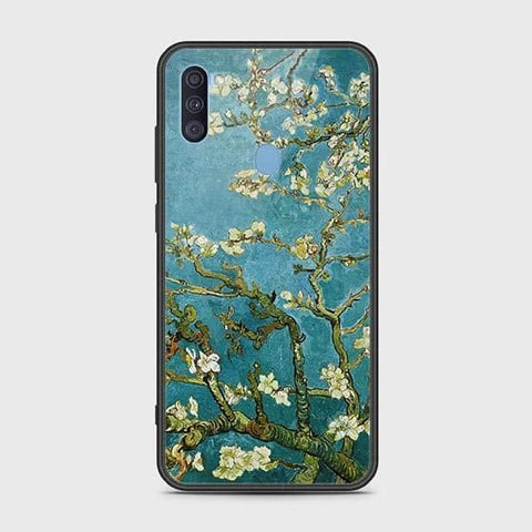 Samsung Galaxy M11 Cover - Floral Series 2 - HQ Ultra Shine Premium Infinity Glass Soft Silicon Borders Case