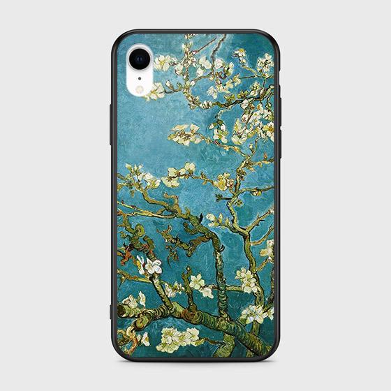 iPhone XR Cover - Floral Series 2 - HQ Ultra Shine Premium Infinity Glass Soft Silicon Borders Case