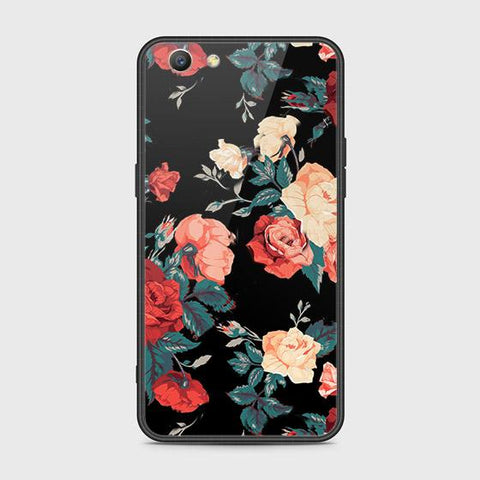 Oppo A59 Cover - Floral Series 2 - HQ Ultra Shine Premium Infinity Glass Soft Silicon Borders Case