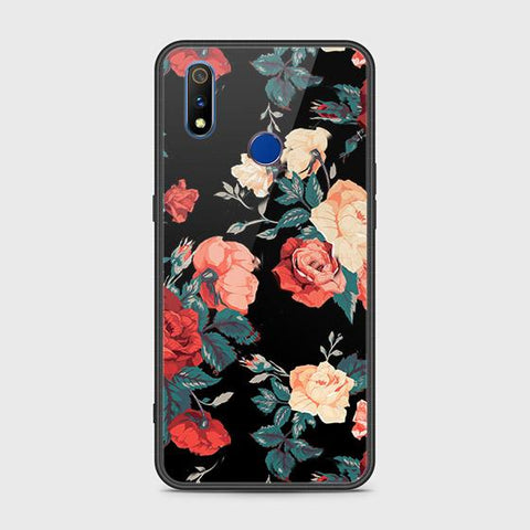 Realme 3i Cover - Floral Series 2 - HQ Ultra Shine Premium Infinity Glass Soft Silicon Borders Case