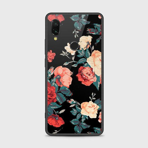 Xiaomi Redmi 7 Cover - Floral Series 2 - HQ Ultra Shine Premium Infinity Glass Soft Silicon Borders Case