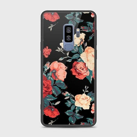 Samsung Galaxy S9 Plus Cover - Floral Series 2 - HQ Ultra Shine Premium Infinity Glass Soft Silicon Borders Case