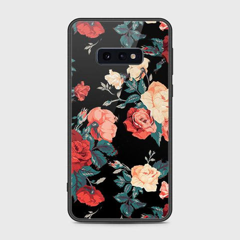 Samsung Galaxy S10e Cover - Floral Series 2 - HQ Ultra Shine Premium Infinity Glass Soft Silicon Borders Case