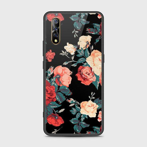 Vivo S1 Cover - Floral Series 2 - HQ Ultra Shine Premium Infinity Glass Soft Silicon Borders Case