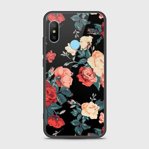 Xiaomi Mi A2 Lite Cover - Floral Series 2 - HQ Ultra Shine Premium Infinity Glass Soft Silicon Borders Case