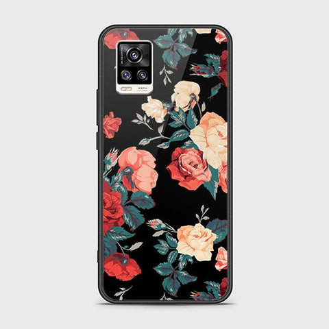 Vivo V20 Cover - Floral Series 2 - HQ Ultra Shine Premium Infinity Glass Soft Silicon Borders Case