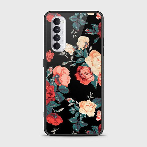 Oppo Reno 4 Pro Cover - Floral Series 2 - HQ Ultra Shine Premium Infinity Glass Soft Silicon Borders Case