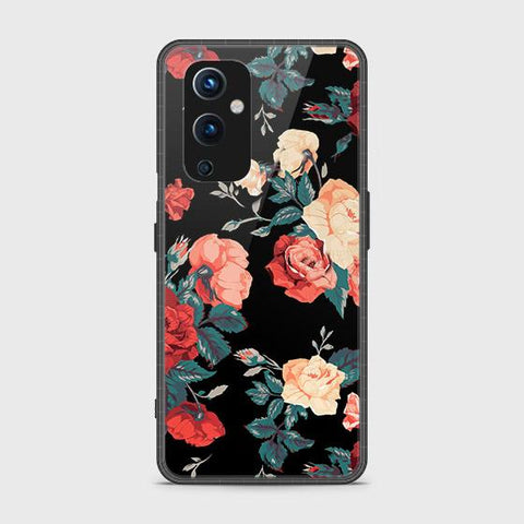 Oneplus 9 Cover - Floral Series 2 - HQ Ultra Shine Premium Infinity Glass Soft Silicon Borders Case