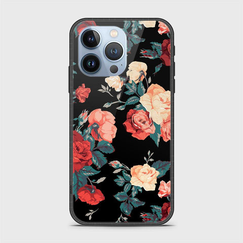 iPhone 13 Pro Cover- Floral Series 2 - HQ Ultra Shine Premium Infinity Glass Soft Silicon Borders Case