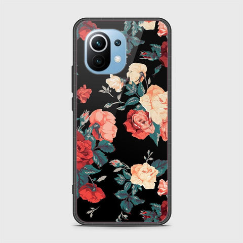 Xiaomi Mi 11 Cover - Floral Series 2 - HQ Ultra Shine Premium Infinity Glass Soft Silicon Borders Case