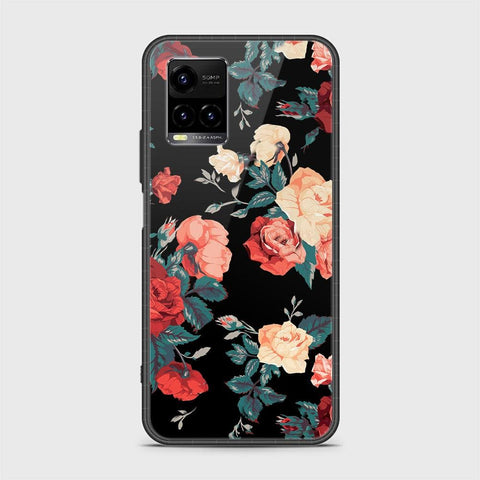 Vivo Y33T Cover - Floral Series 2 - HQ Ultra Shine Premium Infinity Glass Soft Silicon Borders Case