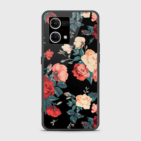 Oppo Reno 8 4G Cover - Floral Series 2 - HQ Ultra Shine Premium Infinity Glass Soft Silicon Borders Case