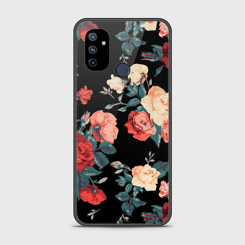 OnePlus Nord N100 Cover- Floral Series 2 - HQ Ultra Shine Premium Infinity Glass Soft Silicon Borders Case