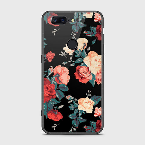 OnePlus 5T Cover- Floral Series 2 - HQ Ultra Shine Premium Infinity Glass Soft Silicon Borders Case