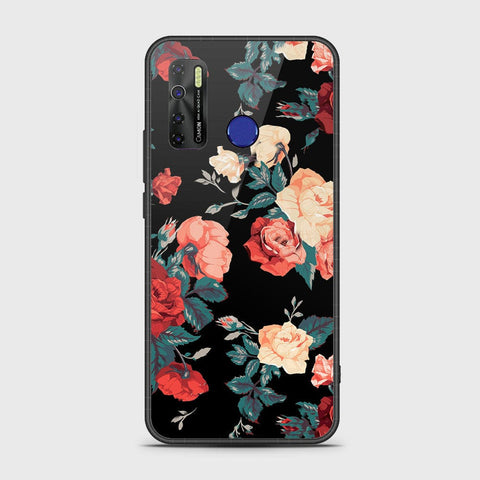 Infinix Hot 9 Pro Cover- Floral Series 2 - HQ Ultra Shine Premium Infinity Glass Soft Silicon Borders Case