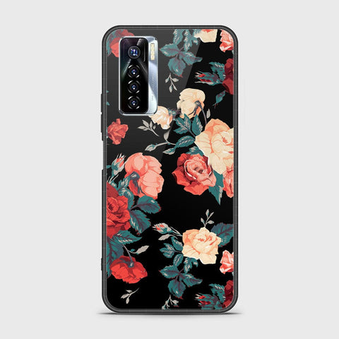 Tecno Camon 17 Pro Cover - Floral Series 2 - HQ Ultra Shine Premium Infinity Glass Soft Silicon Borders Case