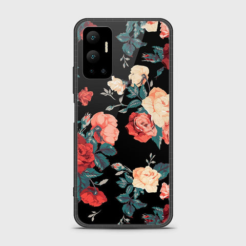 Infinix Hot 12 Cover- Floral Series 2 - HQ Ultra Shine Premium Infinity Glass Soft Silicon Borders Case