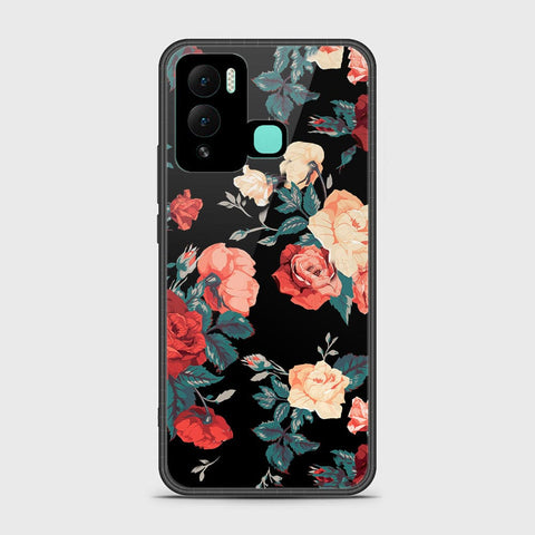 Infinix Hot 12 Play Cover- Floral Series 2 - HQ Ultra Shine Premium Infinity Glass Soft Silicon Borders Case