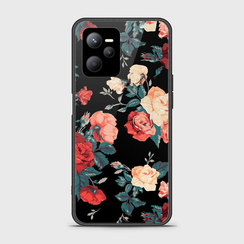 Realme V25 Cover- Floral Series 2 - HQ Ultra Shine Premium Infinity Glass Soft Silicon Borders Case