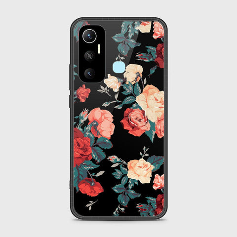 Infinix Hot 11 Cover- Floral Series 2 - HQ Ultra Shine Premium Infinity Glass Soft Silicon Borders Case