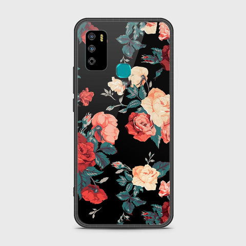 Infinix Hot 9 Play Cover- Floral Series 2 - HQ Ultra Shine Premium Infinity Glass Soft Silicon Borders Case