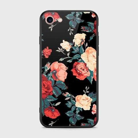 iPhone SE 2020 Cover - Floral Series 2 - HQ Ultra Shine Premium Infinity Glass Soft Silicon Borders Case