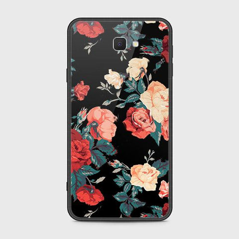 Samsung Galaxy J7 Prime Cover - Floral Series 2 - HQ Ultra Shine Premium Infinity Glass Soft Silicon Borders Case