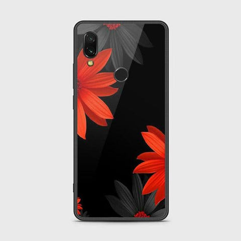 Xiaomi Redmi 7 Cover - Floral Series 2 - HQ Ultra Shine Premium Infinity Glass Soft Silicon Borders Case