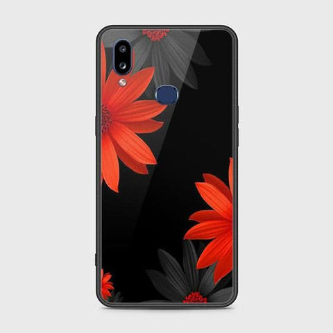 Samsung Galaxy A10s Cover - Floral Series 2 - HQ Ultra Shine Premium Infinity Glass Soft Silicon Borders Case