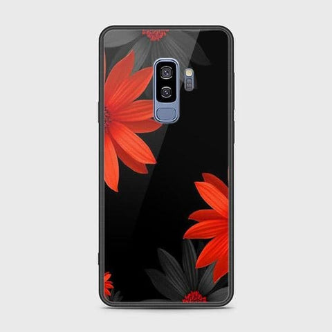 Samsung Galaxy S9 Plus Cover - Floral Series 2 - HQ Ultra Shine Premium Infinity Glass Soft Silicon Borders Case