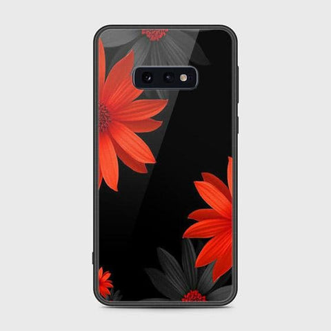 Samsung Galaxy S10e Cover - Floral Series 2 - HQ Ultra Shine Premium Infinity Glass Soft Silicon Borders Case