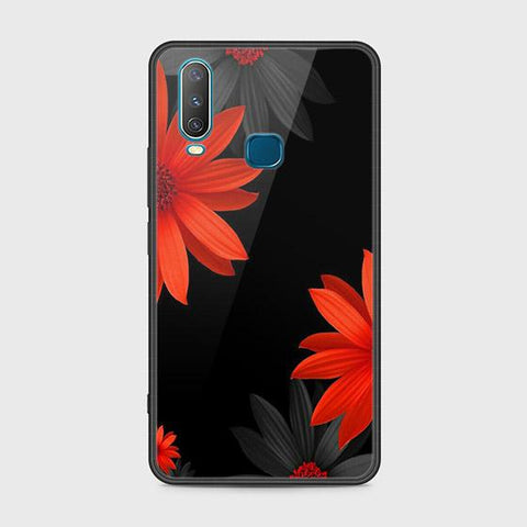 Vivo Y17 Cover - Floral Series 2 - HQ Ultra Shine Premium Infinity Glass Soft Silicon Borders Case