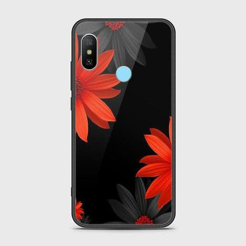 Xiaomi Mi A2 Lite Cover - Floral Series 2 - HQ Ultra Shine Premium Infinity Glass Soft Silicon Borders Case