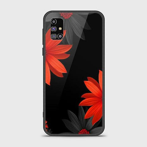 Samsung Galaxy A03s Cover - Floral Series 2 - HQ Ultra Shine Premium Infinity Glass Soft Silicon Borders Case