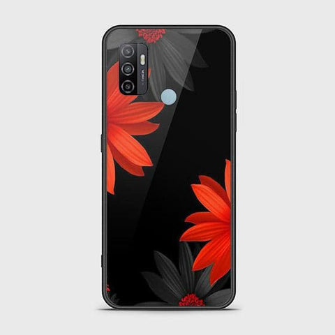 Oppo A53s Cover - Floral Series 2 - HQ Ultra Shine Premium Infinity Glass Soft Silicon Borders Case