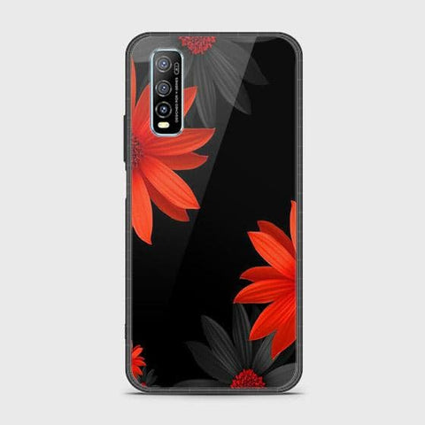 Vivo Y70s Cover - Floral Series 2 - HQ Ultra Shine Premium Infinity Glass Soft Silicon Borders Case