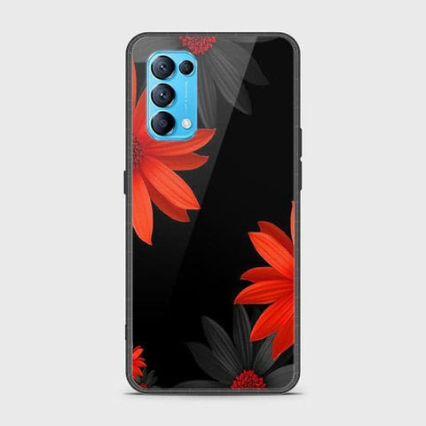 Oppo Reno 5 5G Cover - Floral Series 2 - HQ Ultra Shine Premium Infinity Glass Soft Silicon Borders Case