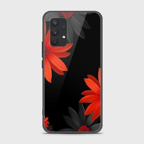 Samsung Galaxy A32 4G Cover - Floral Series 2 - HQ Ultra Shine Premium Infinity Glass Soft Silicon Borders Case