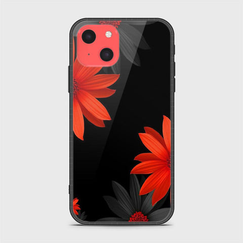 iPhone 13 Mini Cover- Floral Series 2 - HQ Ultra Shine Premium Infinity Glass Soft Silicon Borders Case