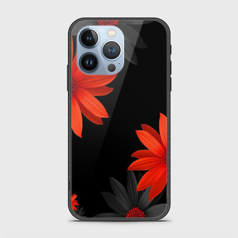 iPhone 13 Pro Cover- Floral Series 2 - HQ Ultra Shine Premium Infinity Glass Soft Silicon Borders Case