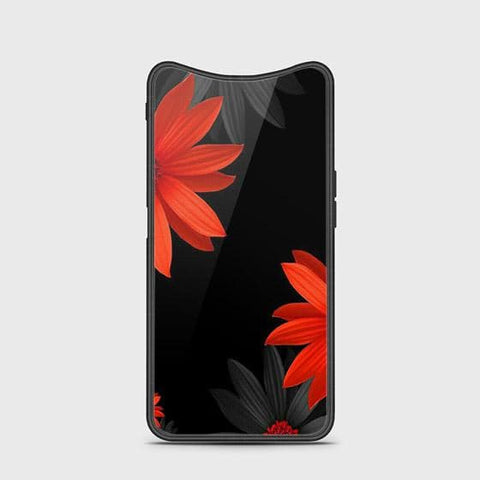 Oppo Find X Cover - Floral Series 2 - HQ Ultra Shine Premium Infinity Glass Soft Silicon Borders Case