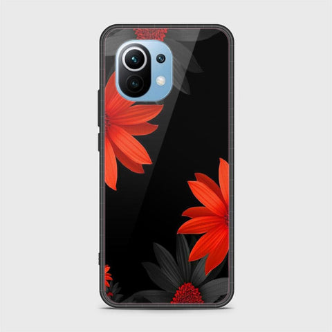 Xiaomi Mi 11 Cover - Floral Series 2 - HQ Ultra Shine Premium Infinity Glass Soft Silicon Borders Case