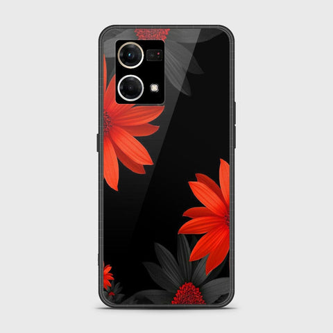 Oppo Reno 8 4G Cover - Floral Series 2 - HQ Ultra Shine Premium Infinity Glass Soft Silicon Borders Case