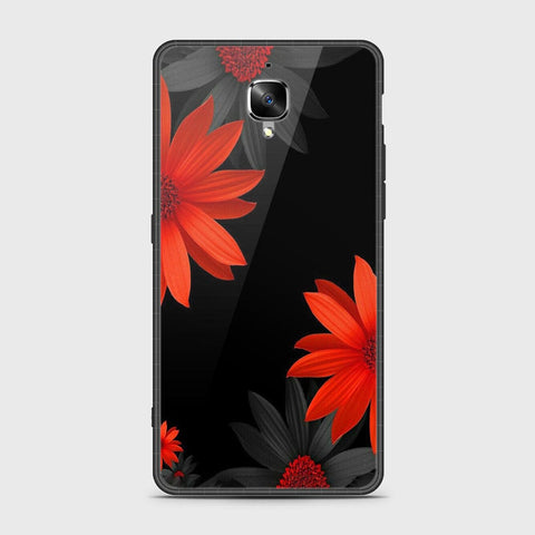 OnePlus 3 Cover- Floral Series 2 - HQ Ultra Shine Premium Infinity Glass Soft Silicon Borders Case