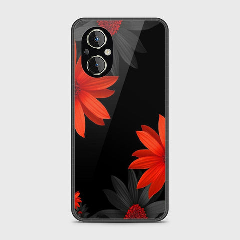 Oppo Reno 7Z 5G Cover- Floral Series 2 - HQ Ultra Shine Premium Infinity Glass Soft Silicon Borders Case