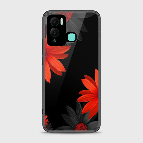 Infinix Hot 12 Play Cover- Floral Series 2 - HQ Ultra Shine Premium Infinity Glass Soft Silicon Borders Case